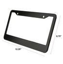 Black License Plate Frame Tag Cover Metal Stainless Front Back Universal Car