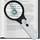 45X Magnifying Glass Handheld Magnifier 3 LED Light Reading Lens Jewelry Loupe