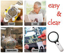 45X Magnifying Glass Handheld Magnifier 3 LED Light Reading Lens Jewelry Loupe