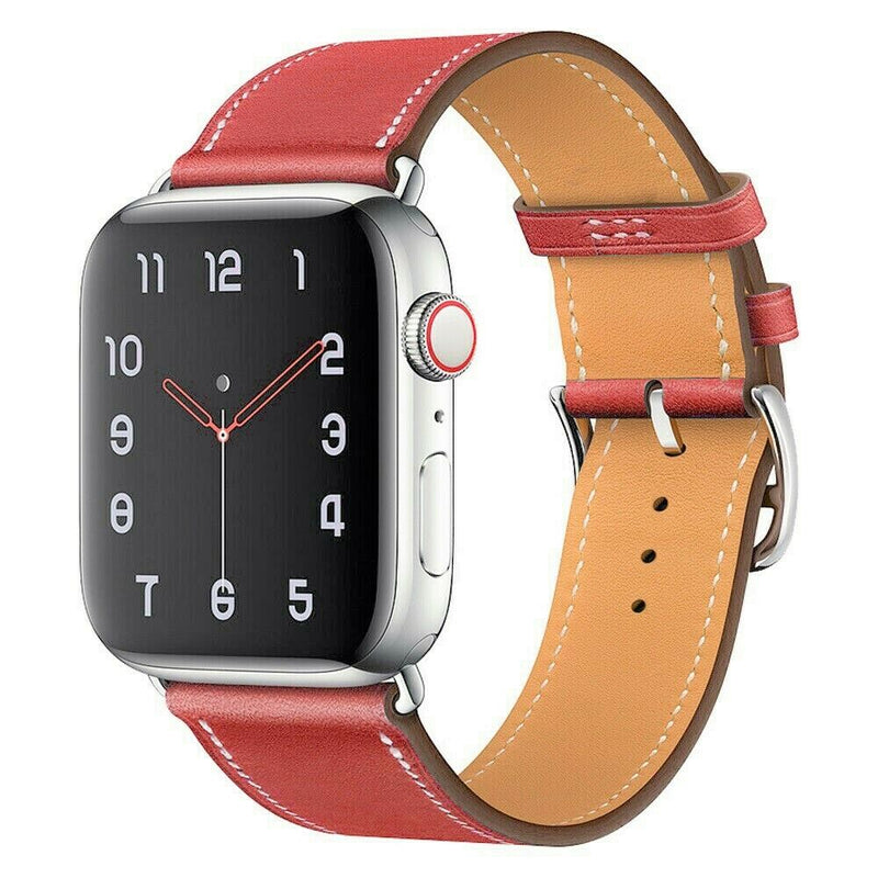 Leather Wrist Strap For Apple Watch Band 38/40/42/44mm Series 6 5 4 3 2 1 SE