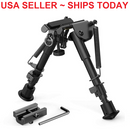 6-9" Hunting Rifle Bipod Spring Return 360° Swivel Picatinny Rail Mount Adapter