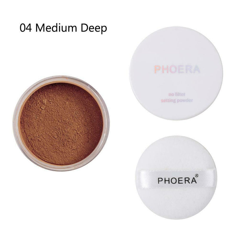 Phoera Translucent Loose Setting Face Powder Makeup Foundation Smooth Full Size