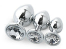 Diamond Stainless Steel Jeweled Anal Butt Plug Multi-Color Buttplug Set