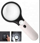 45X Magnifying Glass Handheld Magnifier 3 LED Light Reading Lens Jewelry Loupe
