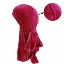 Women Men Unisex Velvet Durag Hat Cap Premium Designer Doo Rag Wave Biker Dance
