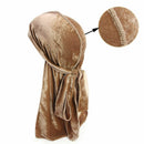 Women Men Unisex Velvet Durag Hat Cap Premium Designer Doo Rag Wave Biker Dance
