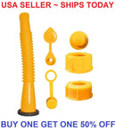 Replacement Gas Can Spout Nozzle Vent Kit for Plastic Gas Cans Old Style Cap