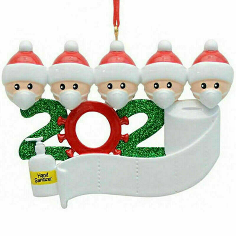 Personalized Christmas Hanging Ornament 2020 Mask Toilet Paper Xmas Family Gift
