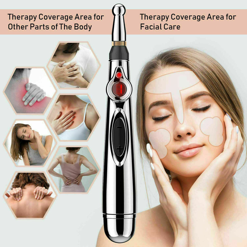 Meridian Acupuncture Pen 3 Massage Head Energy Pain Therapy Relief Heal