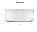 Foldable Jumbo Extra Large Sun Shade Truck Van Car Windshield Visor Block Cover