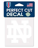 WinCraft NCAA University Notre Dame Fighting Irish White Logo 4" x 4" inch Outdoor Decal