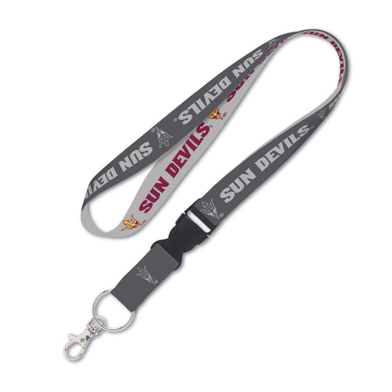 WinCraft Arizona State Sun Devils Lanyard with Detachable Buckle, 1" - Grey