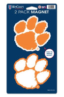 WinCraft NCAA Clemson University Tigers 2-Pack Die Cut Magnet Set