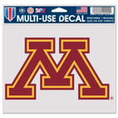 Wincraft NCAA University of Minnesota Multi-Use Colored Decal, 5" x 6"