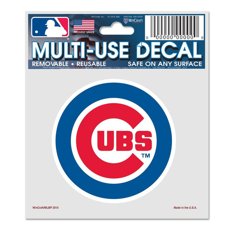 Wincraft MLB Chicago Cubs 84473010 Multi-Use Decal, 3" x 4"
