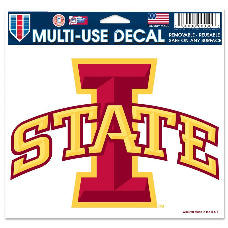 Wincraft NCAA Iowa State University Multi-Use Colored Decal, 5" x 6"