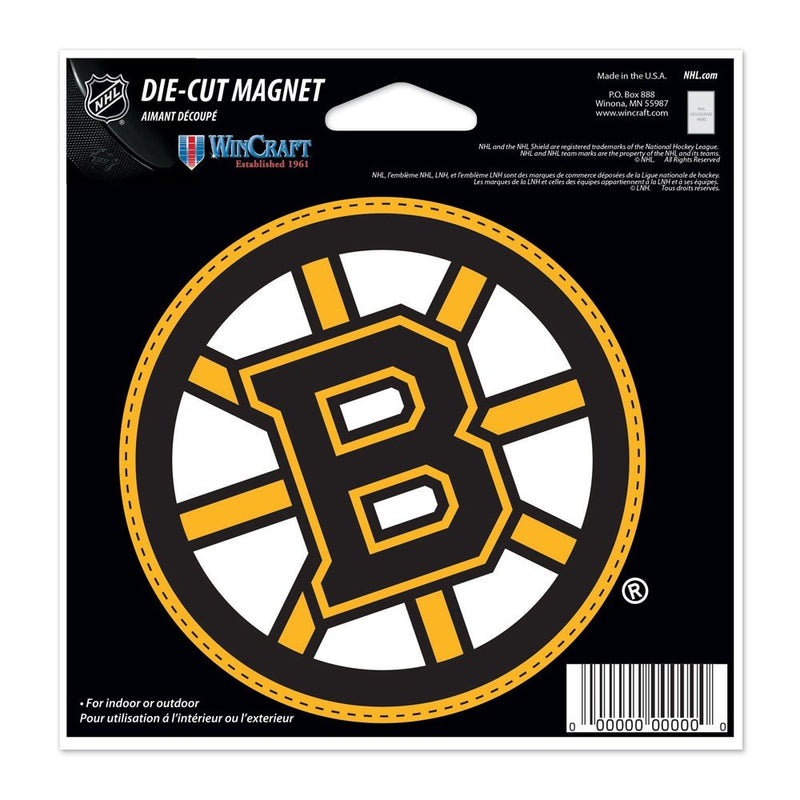 WinCraft Boston Bruins Official NHL 4.5 inch x 6 inch Car Magnet by 285263