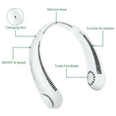 Portable USB Rechargeable Neckband Lazy Mini Hanging Dual Cooling Neck Fan USA