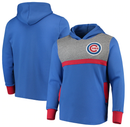 Chicago Cubs Majestic Threads Colorblocked Pullover Hoodie - Royal/Red