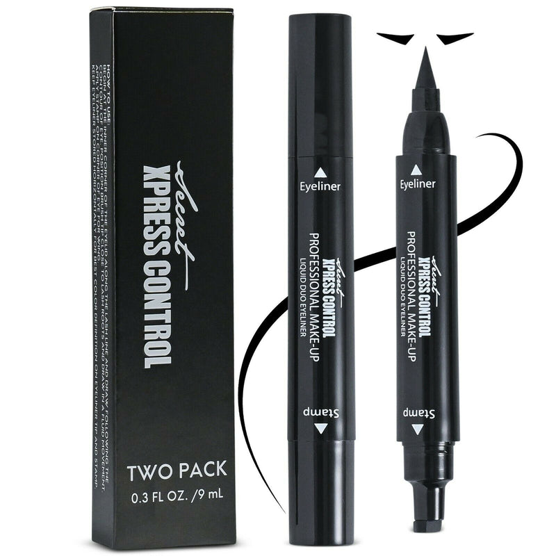 Winged Eyeliner Stamp Waterproof Long Lasting Liquid Black Pen Matte Eye Makeup