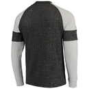 Pittsburgh Pirates Stitches Twisted Yarn Henley Long Sleeve T-Shirt - Black - LG