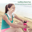 Portable USB Rechargeable Neckband Lazy Mini Hanging Dual Cooling Neck Fan USA