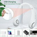 Portable USB Rechargeable Neckband Lazy Mini Hanging Dual Cooling Neck Fan USA