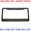 Black License Plate Frame Tag Cover Metal Stainless Front Back Universal Car