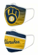 Milwaukee Brewers MLB FOCO Face Masks Covering 2-Pack Adult New