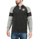 Pittsburgh Pirates Stitches Twisted Yarn Henley Long Sleeve T-Shirt - Black - LG