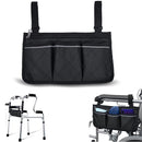 Outdoor Wheelchair Side Pouch Storage Bag Armrest Pocket Organizer Holder Pocket