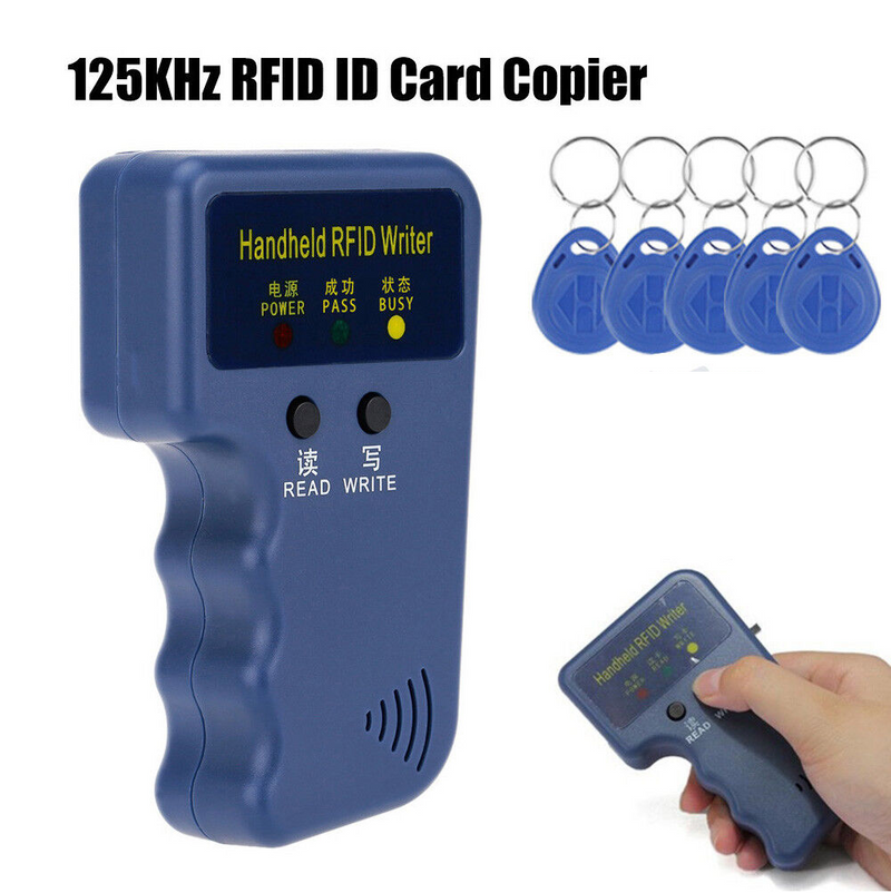 Handheld RFID ID Card Copier Key Reader Writer Duplicator 125KHz+5PCS Tags US