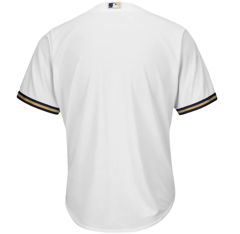 Milwaukee Brewers Majestic Official Cool Base Jersey - White