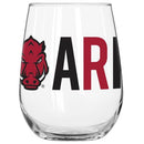 Arkansas Razorbacks 16oz. Overtime Curved Glass
