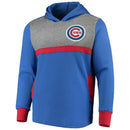 Chicago Cubs Majestic Threads Colorblocked Pullover Hoodie - Royal/Red