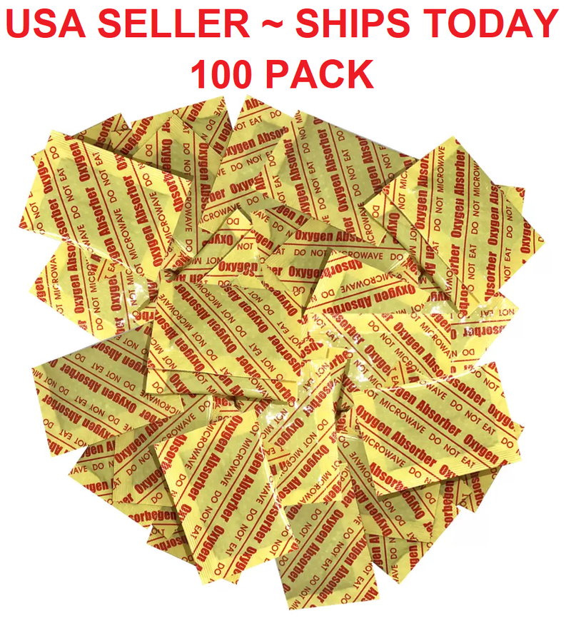 100 Packet 500CC Premium Oxygen Absorbers Food Storage Preservation Canning