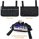 Outdoor Wheelchair Side Pouch Storage Bag Armrest Pocket Organizer Holder Pocket