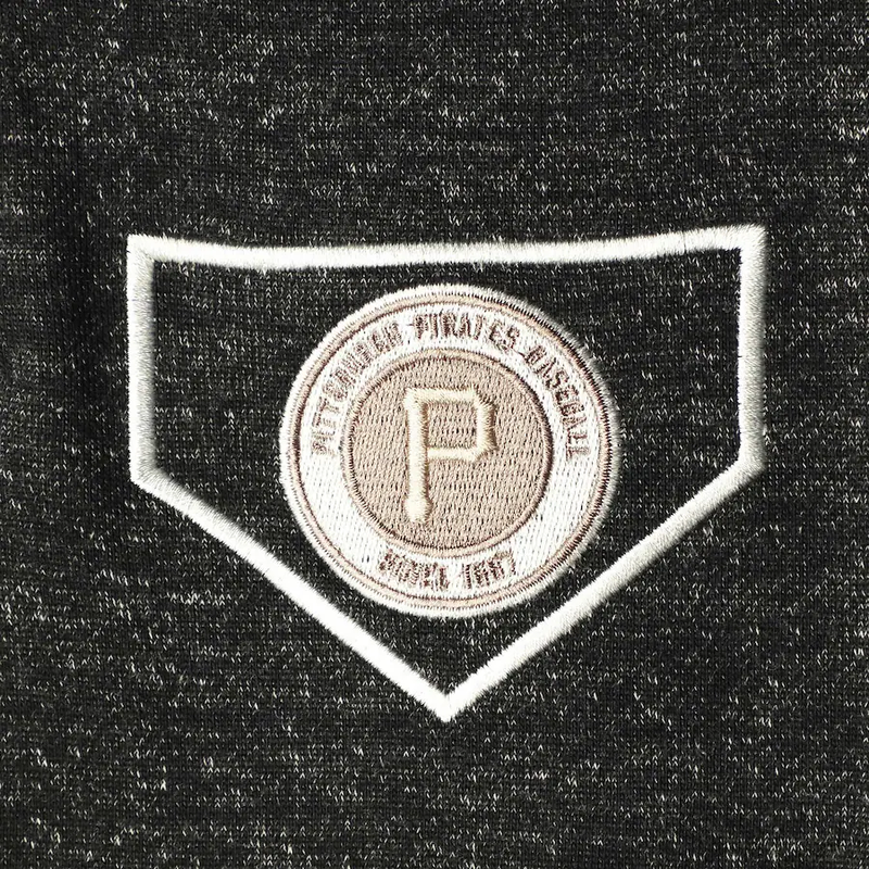 Pittsburgh Pirates Stitches Twisted Yarn Henley Long Sleeve T-Shirt - Black - LG