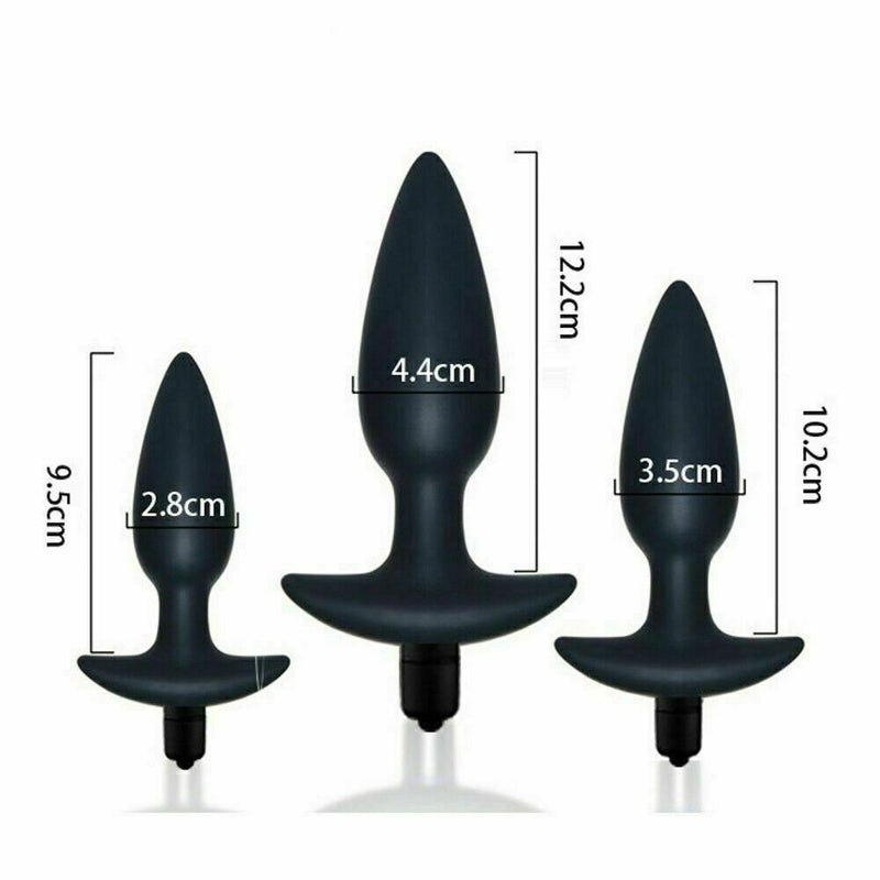 10-SPEED-VIBRATOR-VIBRATING-SILICONE-ANAL-BUTT-PLUG-SEX TOY-COUPLE-WOMEN-GIFT-US