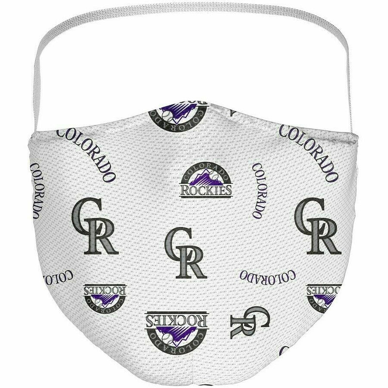 Colorado Rockies Fanatics Branded Adult All Over Logo Face Mask Covering 3-Pack