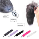 False Fox Tail With Metal Anal-Butt Plug Cosplay Romance Game Funny Toy Games
