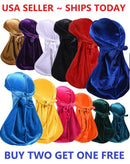Women Men Unisex Velvet Durag Hat Cap Premium Designer Doo Rag Wave Biker Dance