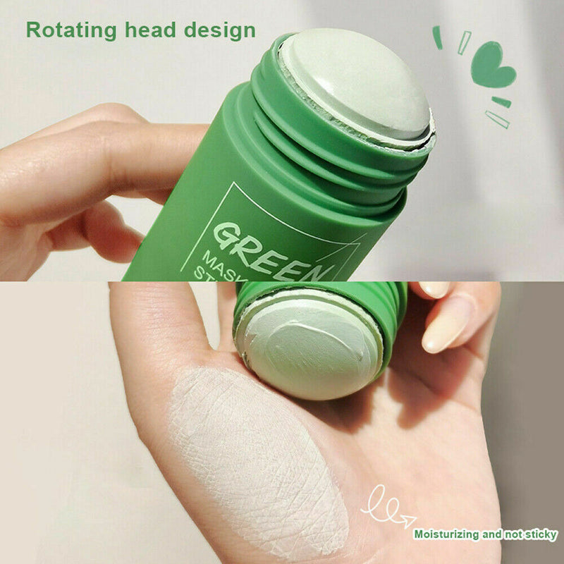 Green Tea Purifying Clay Mask Stick Facial Deep Cleansing Oil Pore Acne Remover