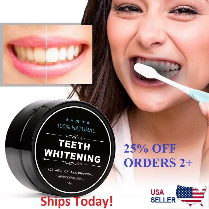 Natural Whitening Tooth Gum Powder Coconut Activate Charcoal Toothpaste VALUE