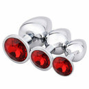 Diamond Stainless Steel Jeweled Anal Butt Plug Multi-Color Buttplug Set