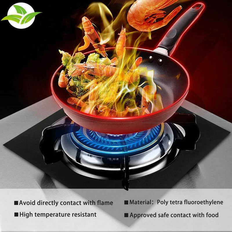 Gas Range Stove Top Burner Cover Protector Reusable Liner Clean Cook Non-Stick