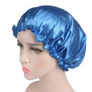 Women Satin Night Sleep Cap Hair Bonnet Hat Silk Head Cover Wide Elastic Band