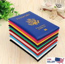 LEATHER PASSPORT HOLDER COVER WALLET TRAVEL CASE EMBLEM GOLD NEW USA