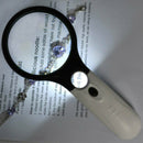45X Magnifying Glass Handheld Magnifier 3 LED Light Reading Lens Jewelry Loupe