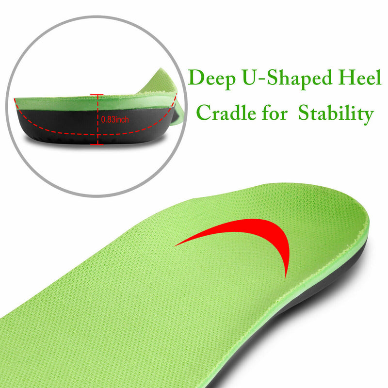 Orthotic Shoe Insoles High Arch Support Inserts for Plantar Fasciitis Flat Feet